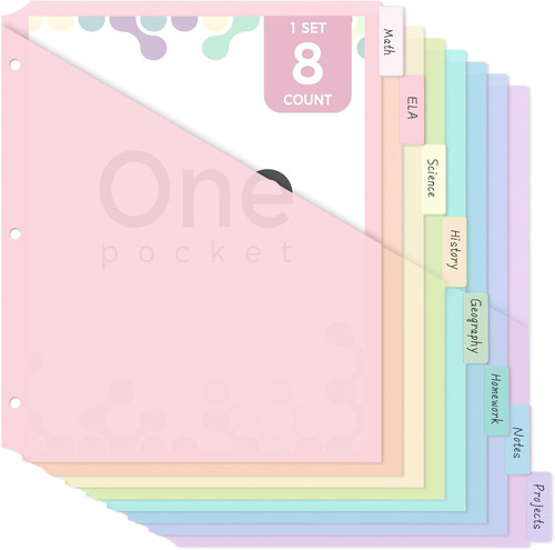 Pastel binder dividers - binder, with