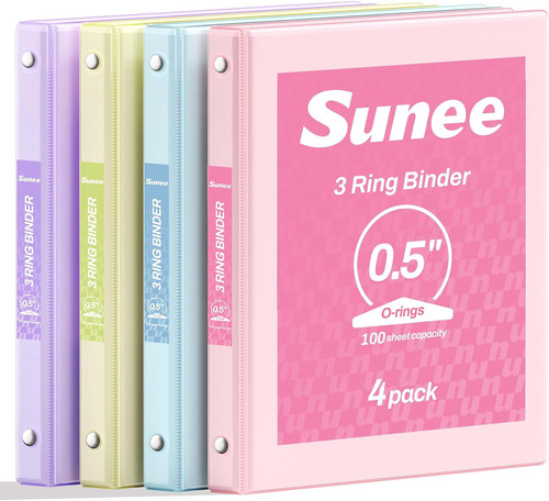 Sunee inch binders 3 ring - sunee,