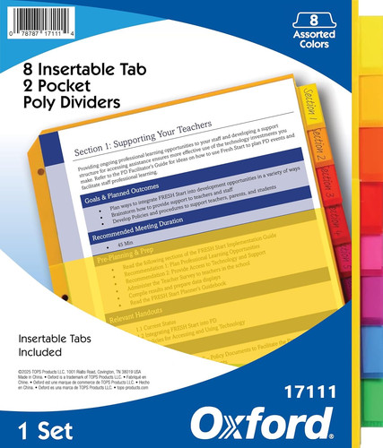 Heavy duty tab plastic - heavy-duty, 8-tab