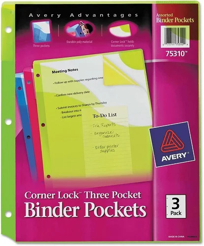 Corner lock three - three, pocket