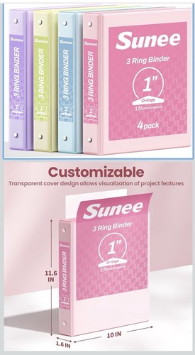 Sunee ring binder - binder, inch