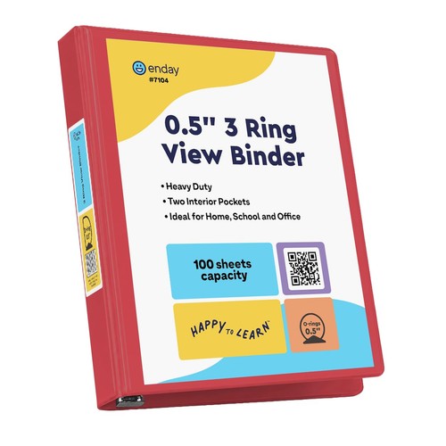 Inch binder red 3 ring - binder,,