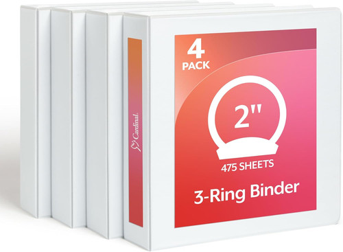 Inch ring binders white - ring, binders,